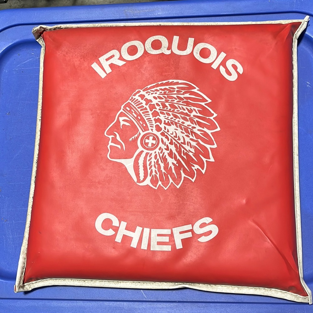 Vintage Iroquois Chiefs NY Seat Cushion